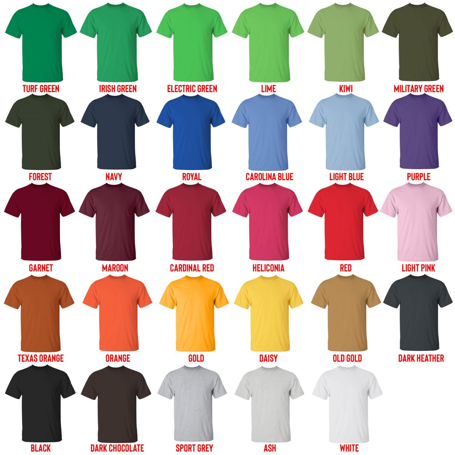 t shirt color chart - Becky G Shop