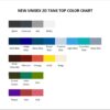 tank top color chart - Becky G Shop